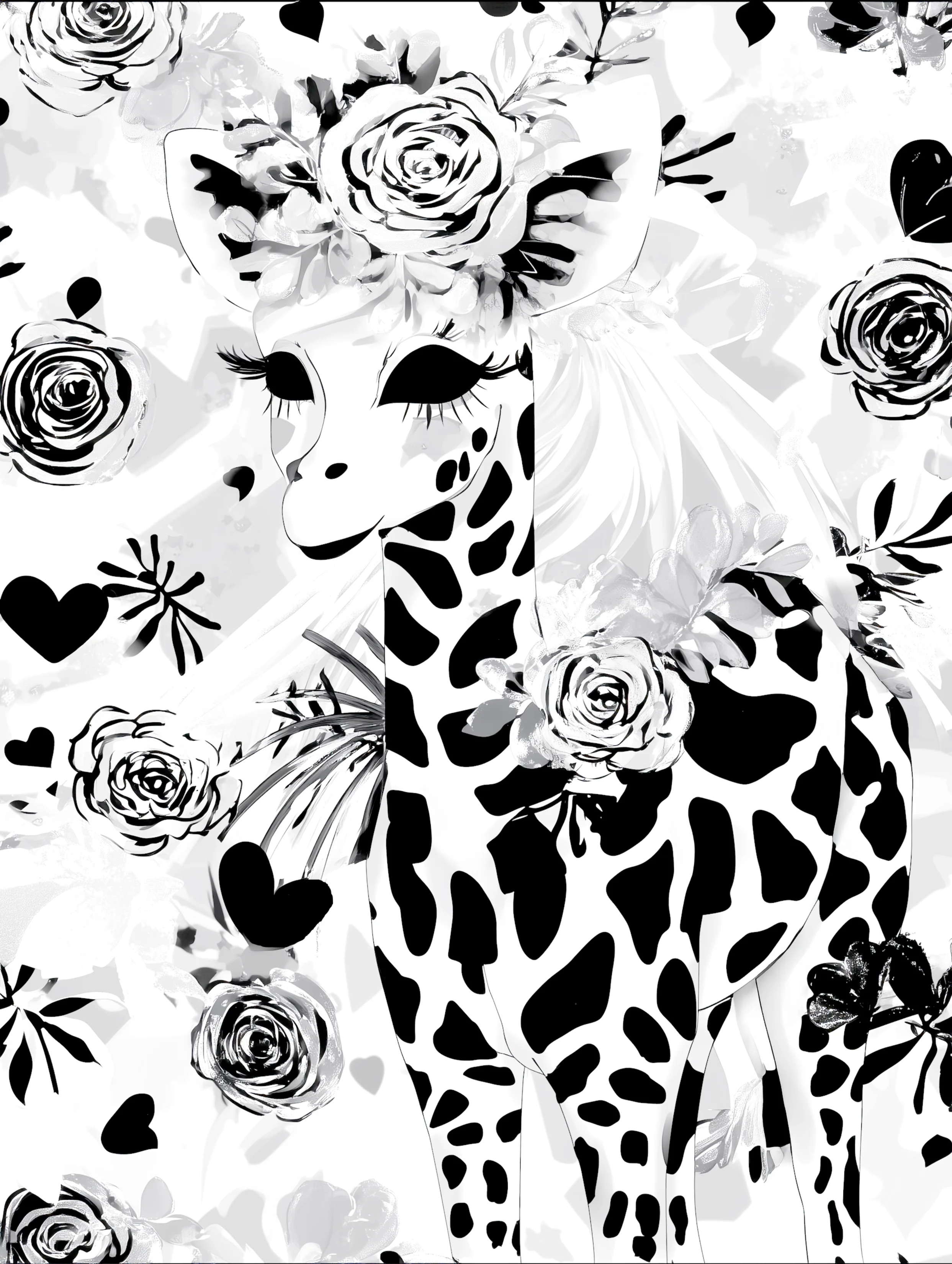 Free printable giraffe coloring page featuring moving forward giraffe